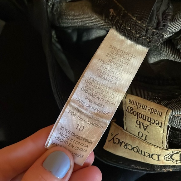 Democracy Ab Technology Jeans Skinny Dark Wash Size 10 Stretchy Denim Slimming - Picture 10 of 10